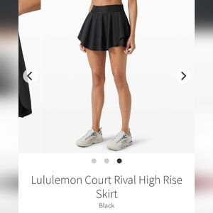Lululemon court rival skirt high rise